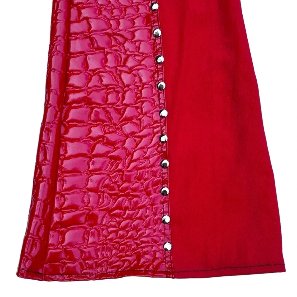 Red Flare Pants - Picture 11 of 16
